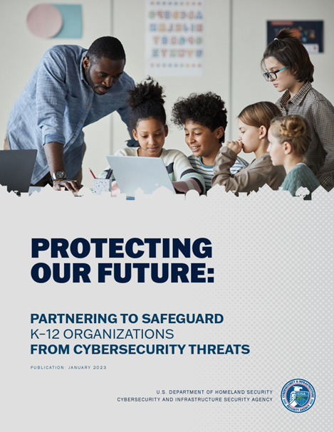 Reproduction of the cover of the Protecting our Future Report.