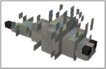 Screenshot of Silverfish character.