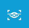 Diagram of an eye being scanned.