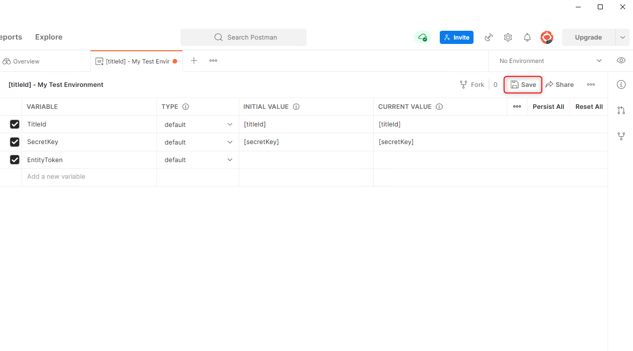 Postman Create Environment Postman Create Environment