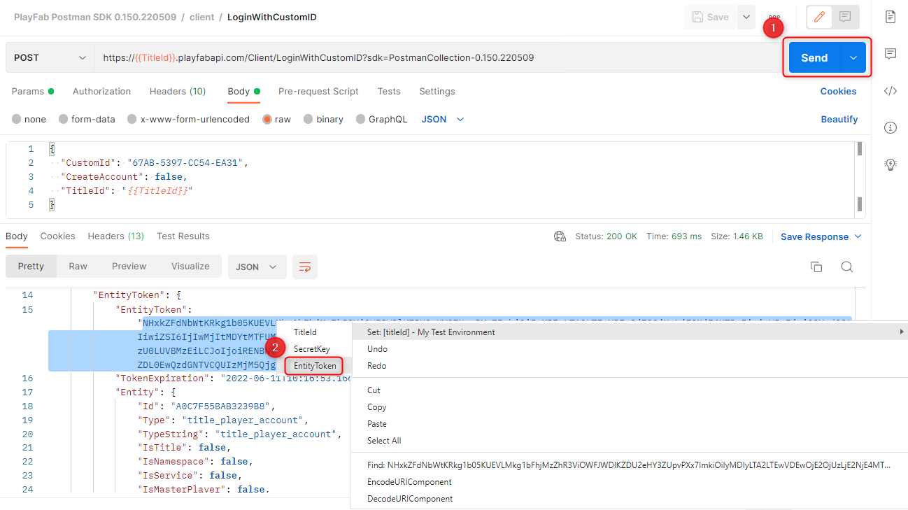 Postman Get Title_Player_Account Entity Token Postman Get Title_Player_Account Entity Token