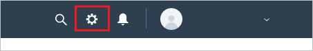 The Settings icon in HubSpot