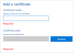 Agregar un certificado