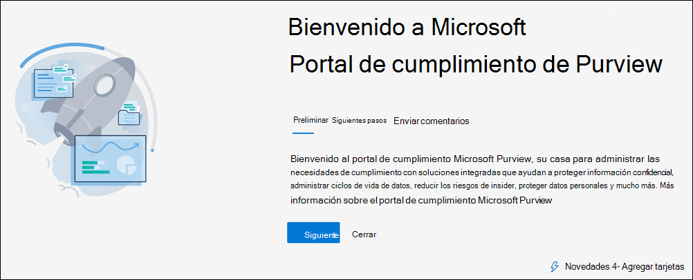 portal de cumplimiento Microsoft Purview introducción.