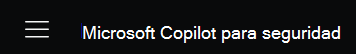 Captura de pantalla que muestra el menú copilot de seguridad.