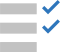 Icono de lista de comprobación con dos marcas de verificación.