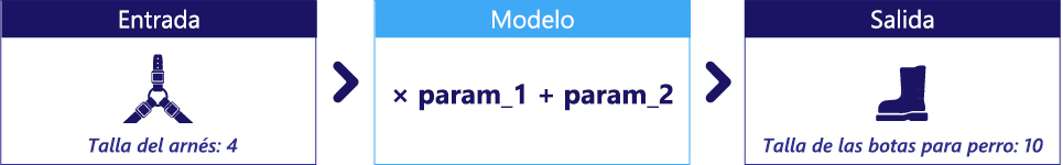 Diagram showing a model with two unspecified parameters.