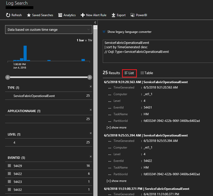 Query Operational Channel