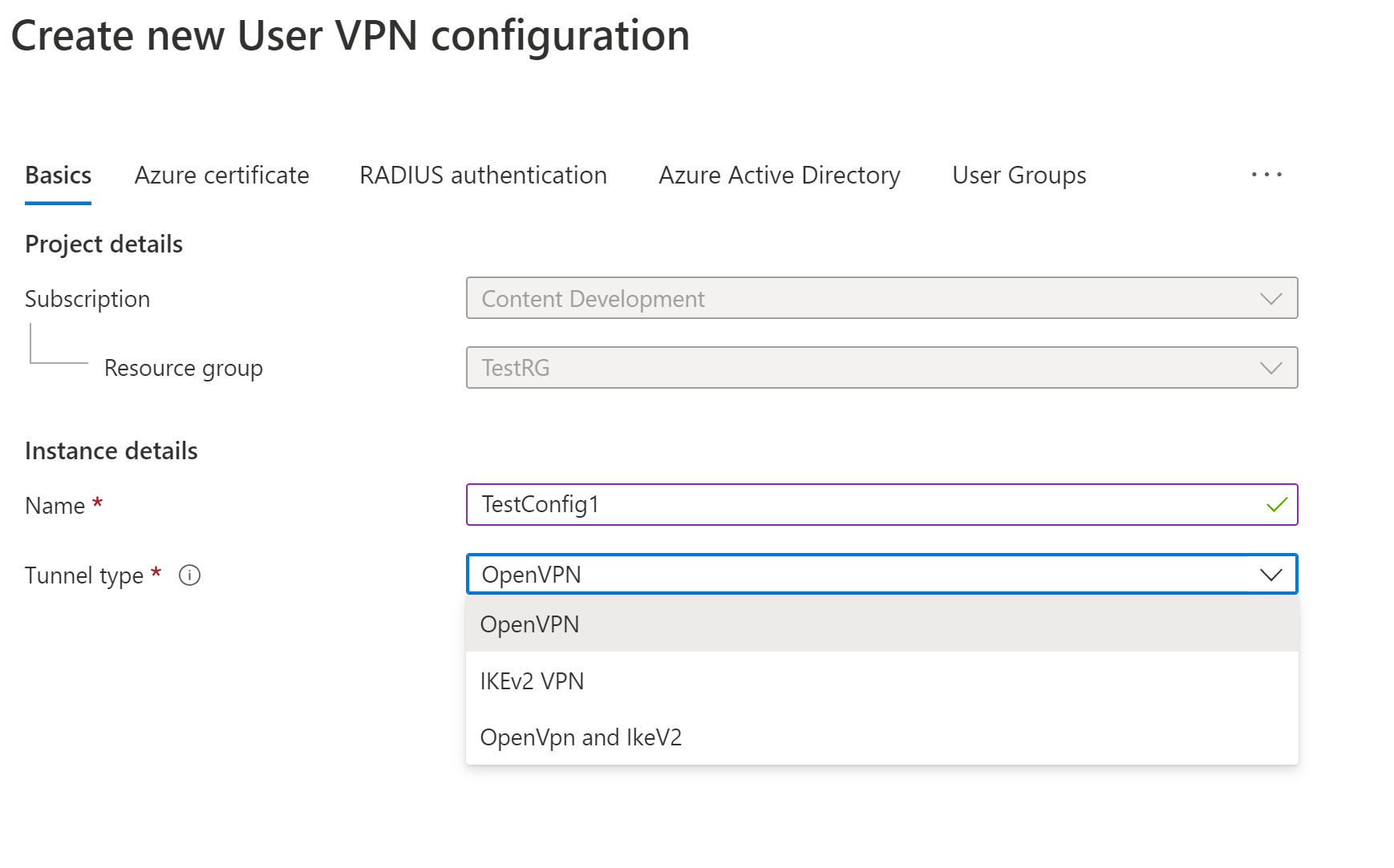 Captura de pantalla de la página Aspectos básicos.