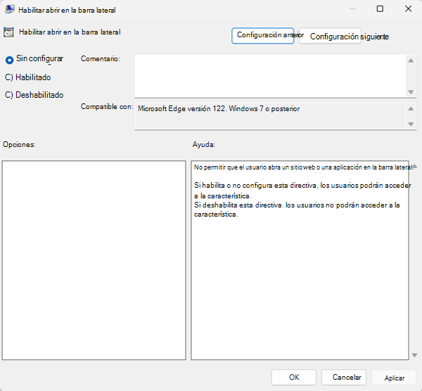 Use el editor de directivas para controlar el acceso a sitios web o aplicaciones.