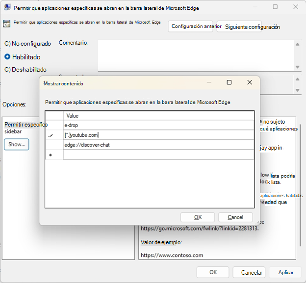 Permitir abrir aplicaciones específicas