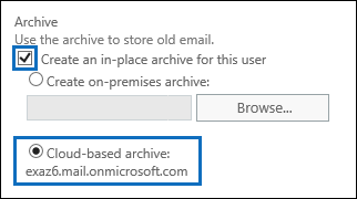 En Archivo, haga clic en la casilla de verificación y luego en Archivo basado en la nube.