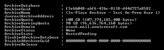 Propiedad del buzón de correo antes de aprovisionar el archivo basado en la nube.