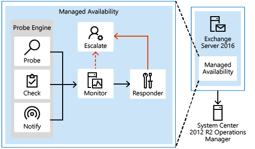 Componentes de disponibilidad administrada en Exchange Server.