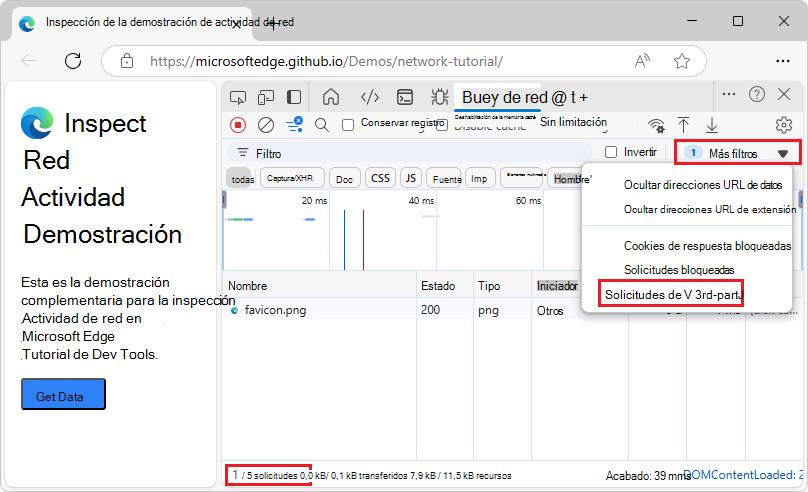 En la tabla Solicitudes solo se muestran las solicitudes de terceros.