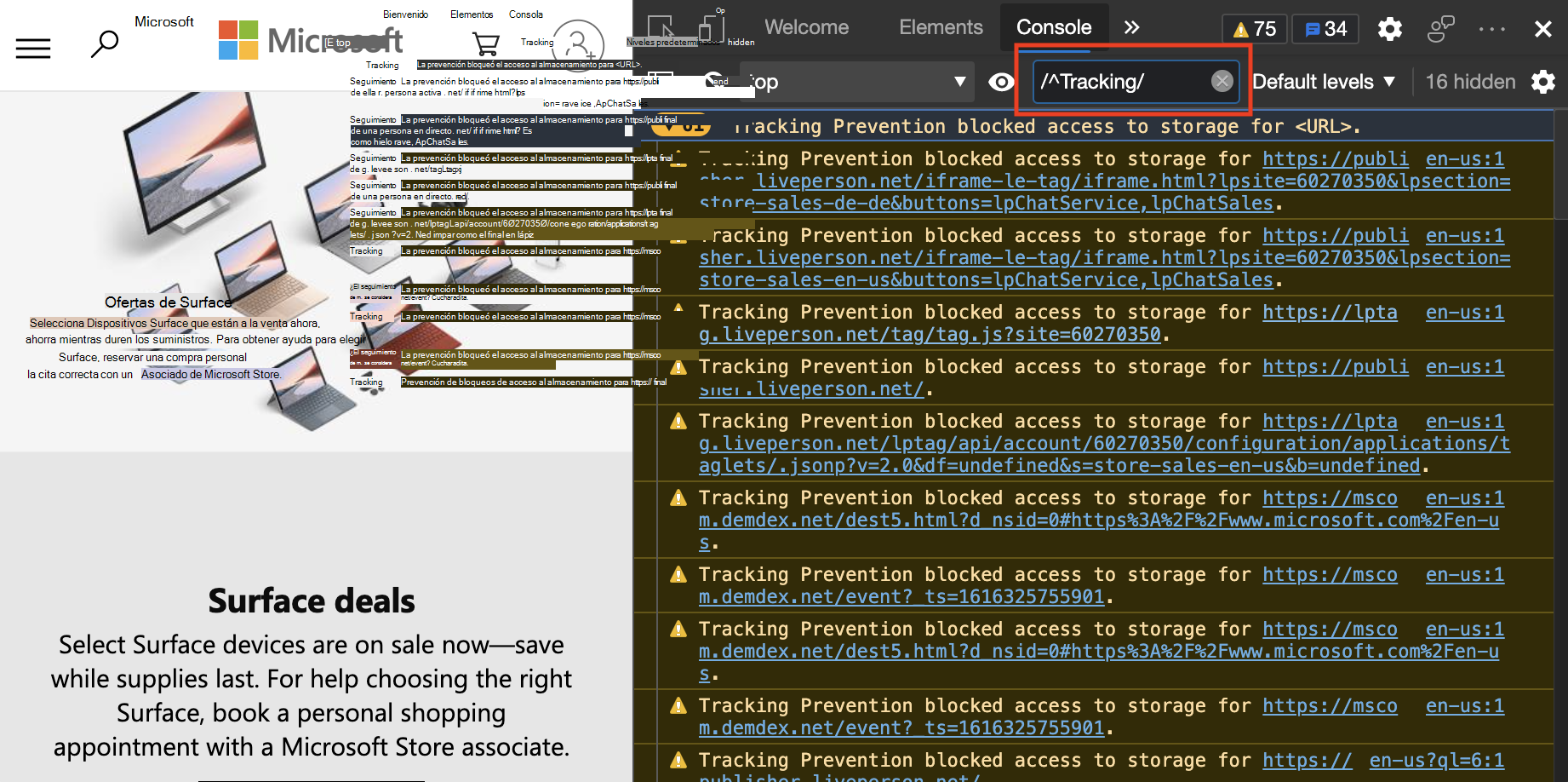 Mostrar los mensajes que comienzan con la palabra 