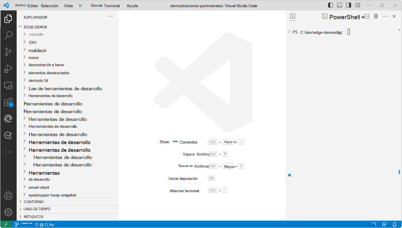 Visual Studio Code, ahora configurado con el código fuente