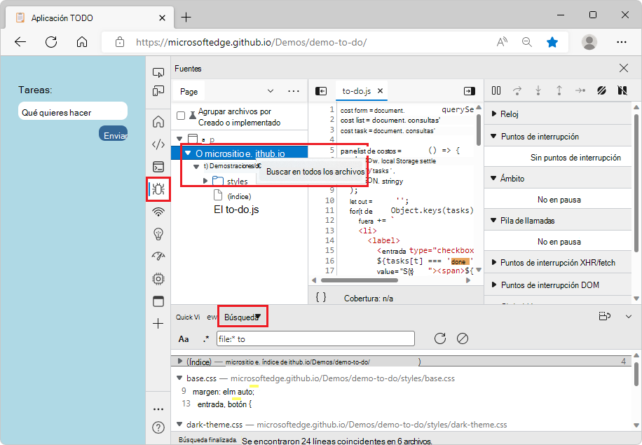 Búsqueda de redes en todo