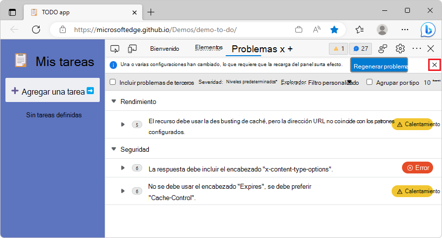 Navegar por la herramienta Problemas con el teclado ya no hace que el botón Cerrar desaparezca