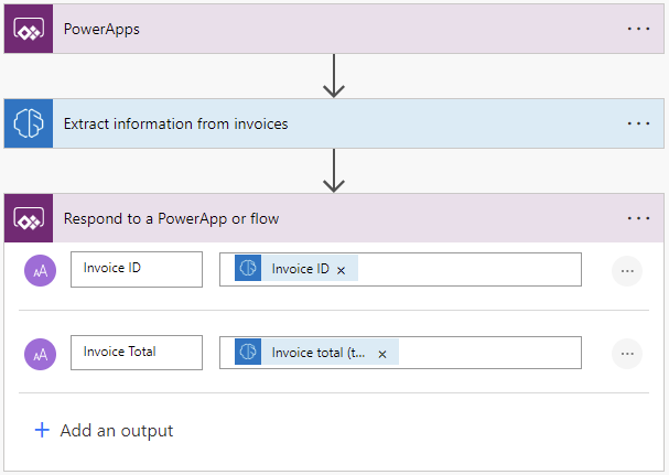 Configurar la pantalla 'Responder a PowerApp' Icono de Responder a una PowerApp.