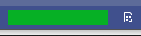 Segundo indicador de implementación y ejecución que aparece en la barra de pie de página de Visual Studio.