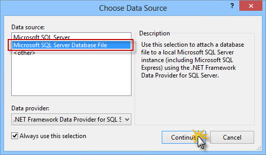 Choose data source