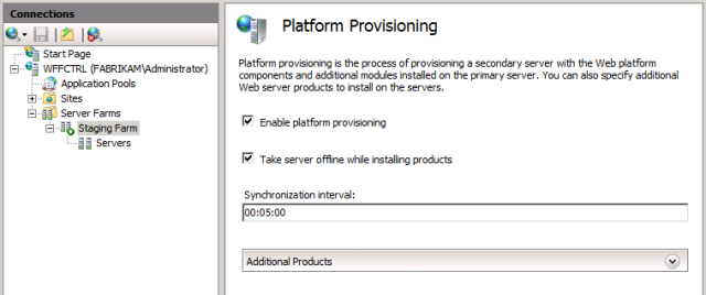 Click Back, and then double-click Platform Provisioning.