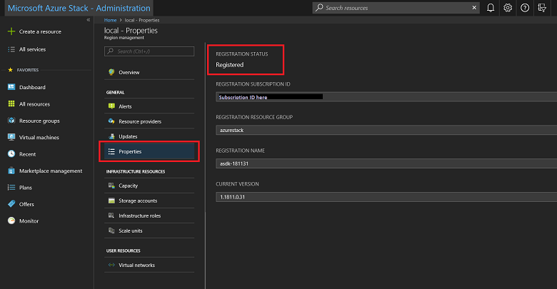 Icono de administración de región en el portal de administración de Azure Stack