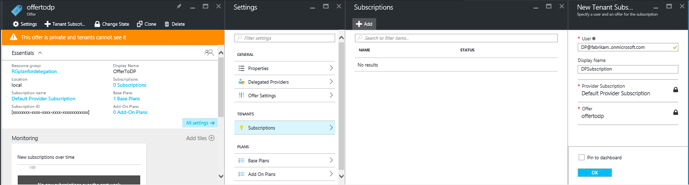 Incorporación del proveedor delegado como suscriptor en el portal del administrador de Azure Stack Hub