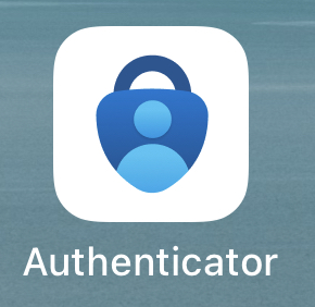 Captura de pantalla que muestra el icono de la aplicación Microsoft Authenticator en iOS.