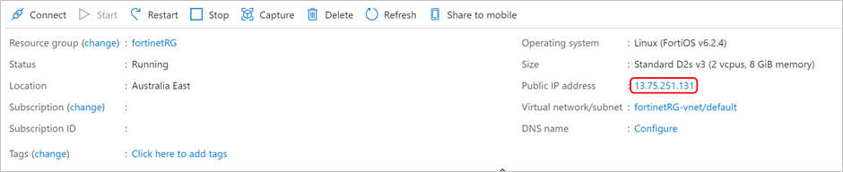 Captura de pantalla de FortiGate SSL VPN.
