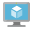 Icono de terminal azul que representa un equipo supervisado por Azure