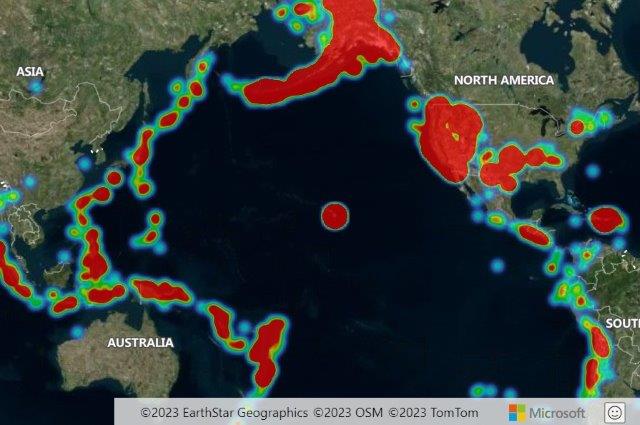 Mapa térmico de Azure Maps