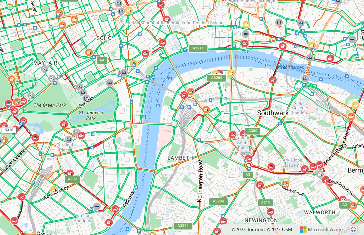 Tráfico de Azure Maps