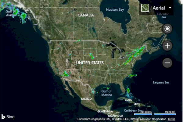 Mapa térmico ponderado de Bing Maps