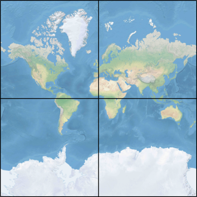 Diseño de mosaico de mapa de 2×2