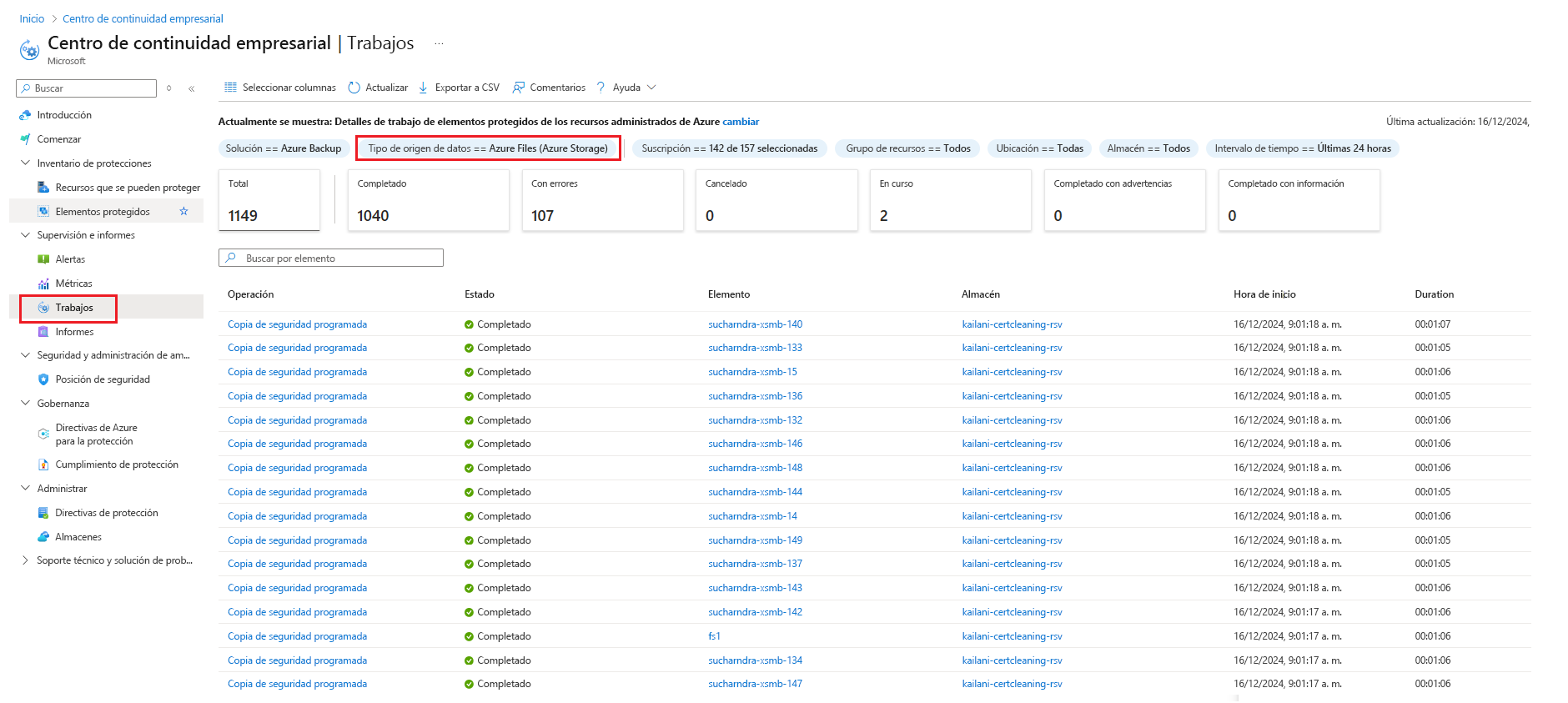Captura de pantalla que muestra la lista de modelos.