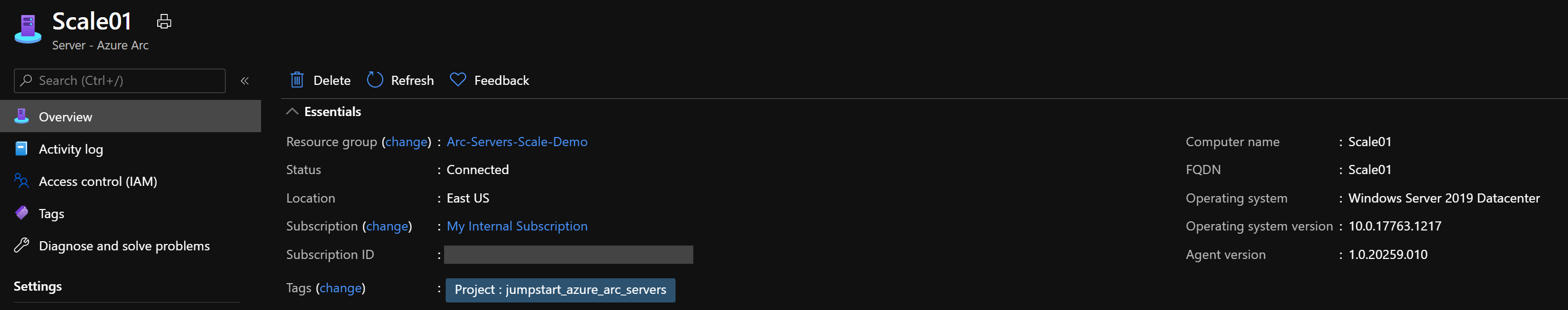 Another screenshot of new Azure Arc-enabled servers in an Azure resource group.