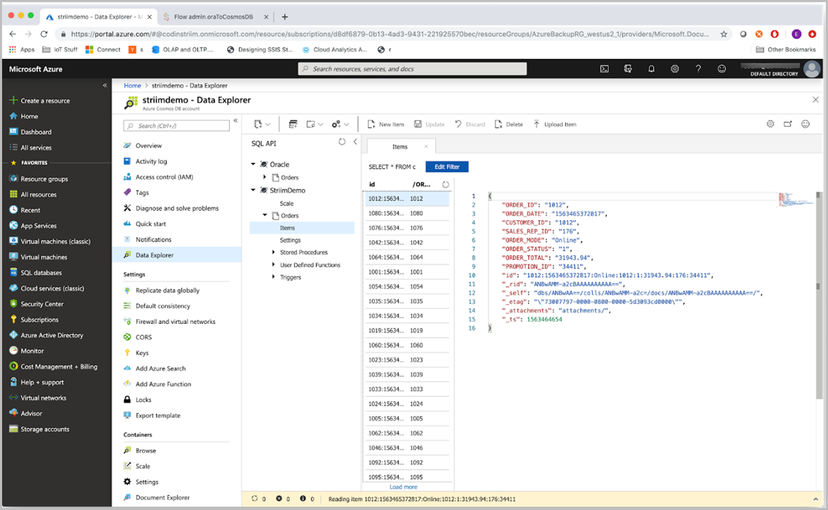 Validación de datos migrados en Azure