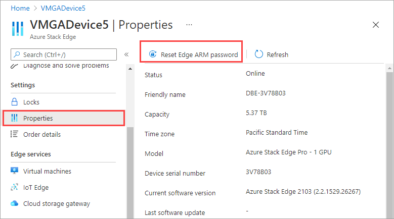 Reset EdgeARM user password 2