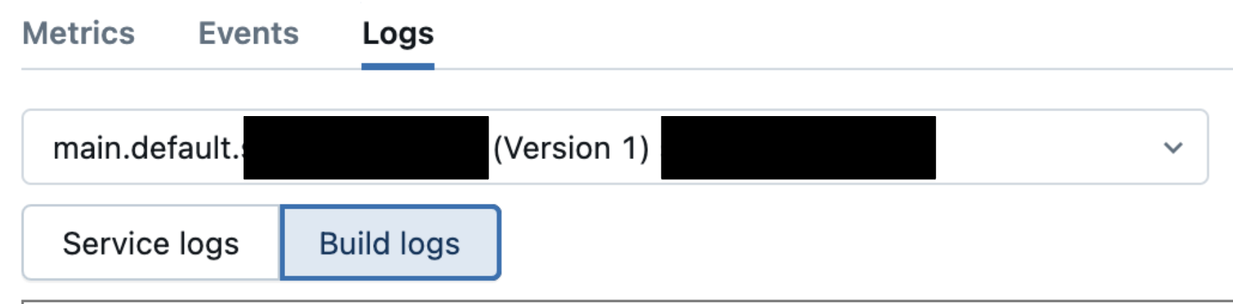 Registros de construcción del endpoint de servicio de modelos