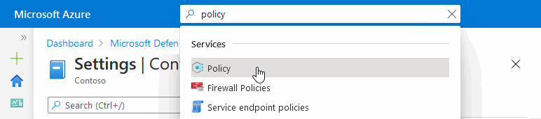 Acceso a Azure Policy.