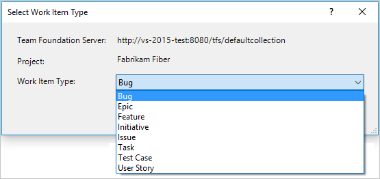 Screenshot of Add a new template, Visual Studio.