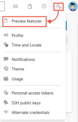 Captura de pantalla de Abrir configuración de usuario con el Administrador de cuentas nuevo habilitado.