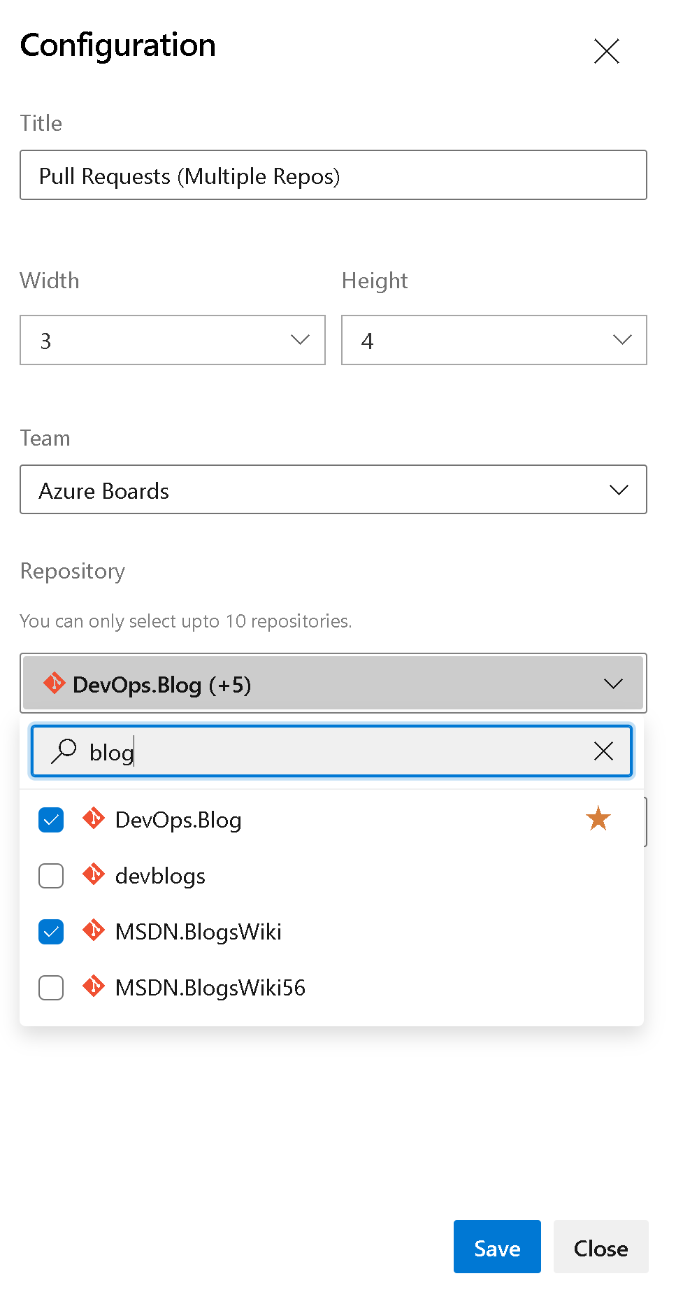 Widget de Pull Request