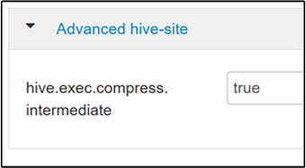 `Hive exec compress intermediate`.