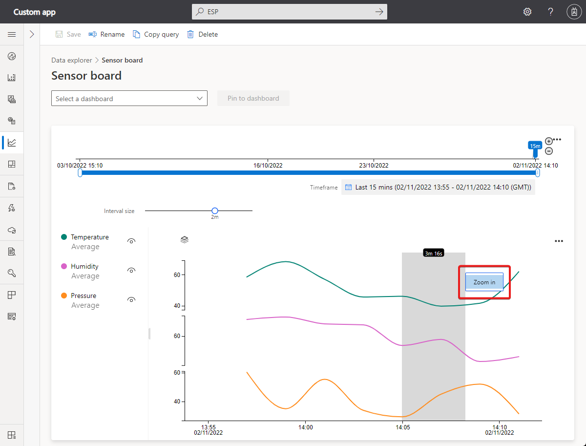 A Screenshot that shows the use of the zoom control.