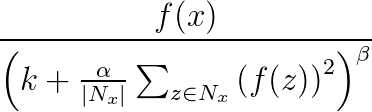 fórmula para estructura convolucional