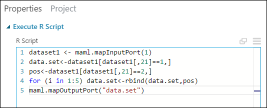 Script R en el módulo Execute R Script (Ejecutar script R)