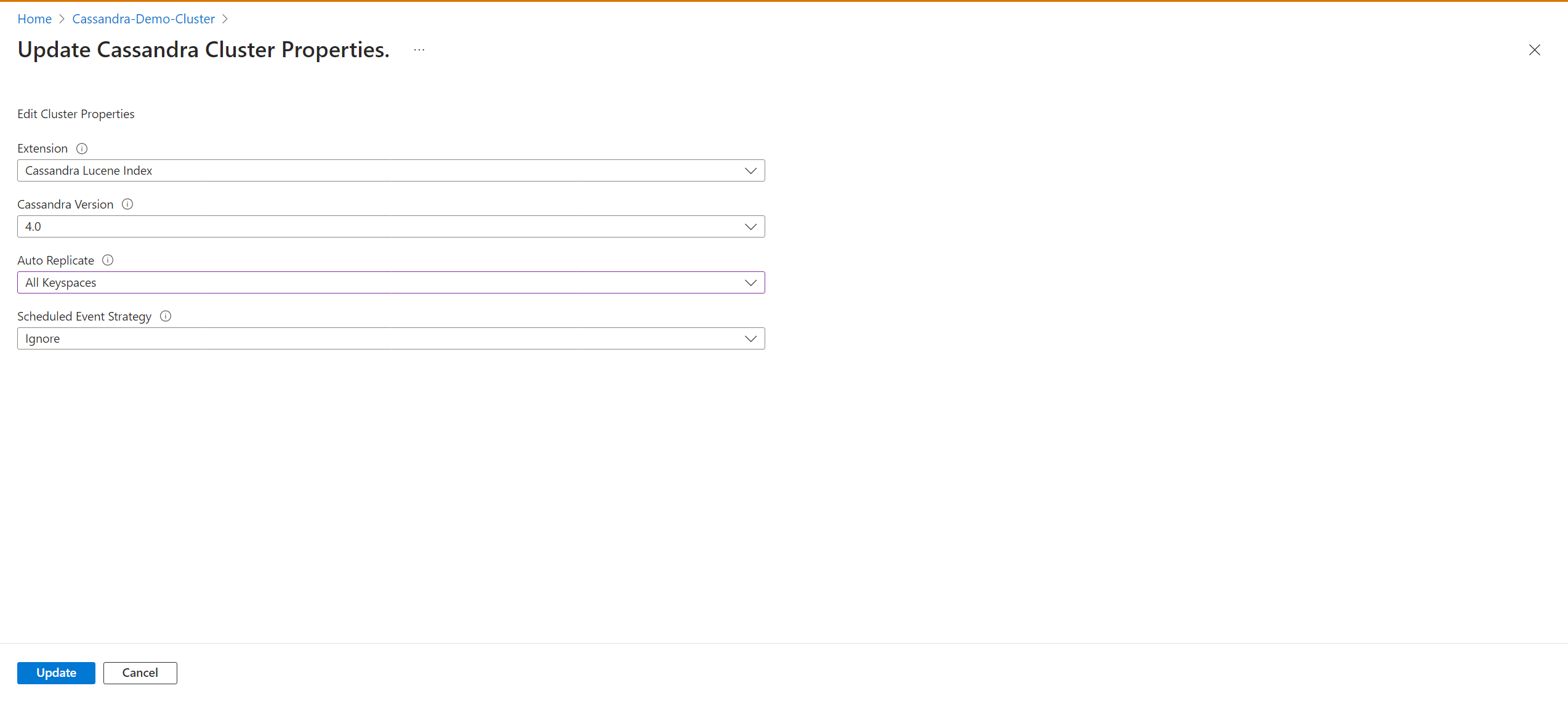 Captura de pantalla que muestra el progreso de la replicación.